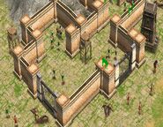 A prison in More Bandits; here, bandits guard some Centaurs and Militia in the original game.