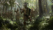 Promotional artwork for the Iroquois (renamed to Haudenosaunee) by Craig Mullins