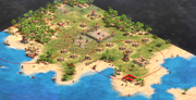 AoE1 campaign - Ascent of Egypt - s10 Naval Battle - enemy town layout