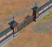 A Japanese Fortified Wall and Fortified Gate