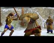 Kemsyt (disguised as Gargarensis) is beheaded by Ajax as vengeance for Chiron's death