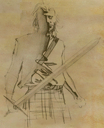 William Wallace dans la cinématique d'introduction du scénario Développement et téchnologie.