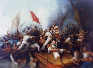 Decatur Boarding the Tripolitan Gunboat.jpg (228 KB) A painting of Stephen Decatur boarding a Tripolitan gunboat during a naval engagement, 3 August 1804