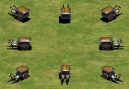 A group of War Wagons before the Definitive Edition