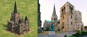 La Catedral de Chichester en el juego y su contraparte en la vida real
