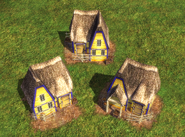 An in-game Northern European Houses in the Colonial/Fortress Age