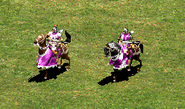 The Cavalry Archer (on the left) and its upgrade, the Heavy Cavalry Archer, before the Definitive Edition
