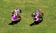 The Heavy Cavalry Archer (on the right) and its predecessor, the Cavalry Archer