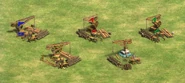 Les camps de bûcherons du jeu original dans Definitive Edition