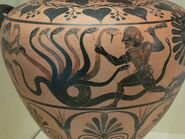 Heracles fighting the Hydra on a Greek vase, c. 346 BC