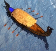 An in-game Tlaloc Canoe