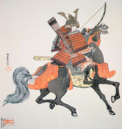 Early Samurai on Horseback (later unknown artist)