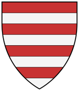 Coat of arms of the Árpád dynasty, representing the eponymous stripes