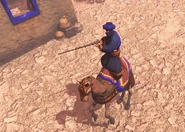 Berber Sultan fires a musket