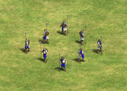 A group of Spearmen in the Definitive Edition