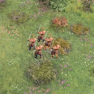 Elite Naginata Samurai using their bow attack