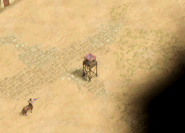 Animation of a Centaur clearing some fog of war with his arrow due to the Sun Ray technology, in Age of Mythology: Retold.