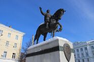 Staue of Mikhail of Tver in Tver, Russia