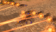 A group of Petsobeks attacking
