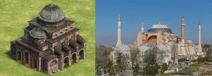 La Iglesia de Santa Sofía en el juego y su contraparte en la vida real
