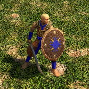 In-game Rattan Shield in the Definitive Edition