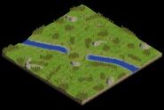 Panorama of Highland in Age of Mythology with only two players