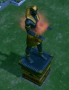 The black and red smoke effect on a Monument under Eclipse in Retold