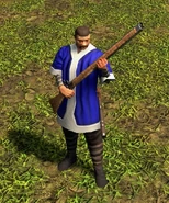 In-game (Disciplined) Arquebusier in the Definitive Edition