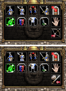 The Ratha mode switch buttons in the command panel, top: Switch to ranged mode, bottom: switch to melee mode