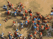 An intense fight in Age of Empires IV.