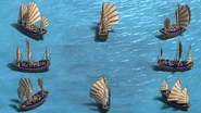 A group of Junks in the Definitive Edition