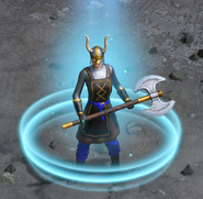 Close-up view of the Champion of Freyr