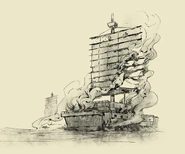 Combat Junks seen in the outro artwork of Lake Poyang