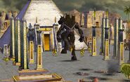 Cerberus, preparing to destroy the second Pyramid.