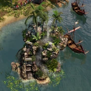 AoE3DE Fountain of Youth.png (1.99 MB) The same Fountain of Youth being protected by Caravels in the Definitive Edition