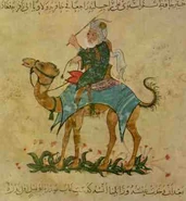 BerberDepiction.jpg (10 KB) A Medieval (1237) Islamic depiction of a Berber riding a camel