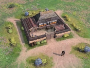 The Koka Township, with a Shinobi in front