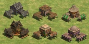 All expansion Feudal Age Town Centers in the Definitive Edition