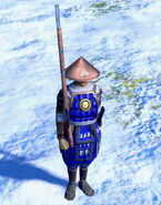 An in-game Honored/Exalted Ashigaru Musketeer in the Definitive Edition