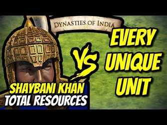 SHAYBANI_KHAN_vs_EVERY_UNIQUE_UNIT_(Total_Resources)_-_AoE_II-_DE