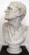 A marble bust of Lysimachus, an Augustan Roman era copy of a Hellenistic Greek original dated to the 2nd century BC, National Archaeological Museum, Naples