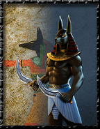 Prerelease promotional artwork of Anubis.