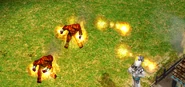 Fire Giants attacking