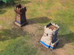 Hartolia miniatures | Fortified outpost with log walls, large wooden Hartolia miniatures | Fortified outpost with log walls, large wooden
