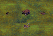 Early renders of a Bombard Cannon, ram, Scorpion, and unpacked Mangonel