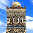 Scenario-specific Oriental tower icon.