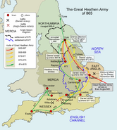 The Great Heathen Army's raids in England after taking York