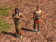 In-game Haudenosaunee, Inca and Lakota Villagers in the Definitive Edition