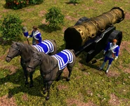 In-game Tsar Cannon in Limber mode in the Definitive Edition