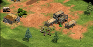 Player 5 starting position, notice the nearby Goats, Elephants, and Forage Bushes providing plentiful food